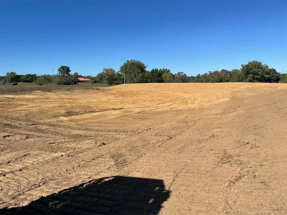 newly constructed pond in oklahoma